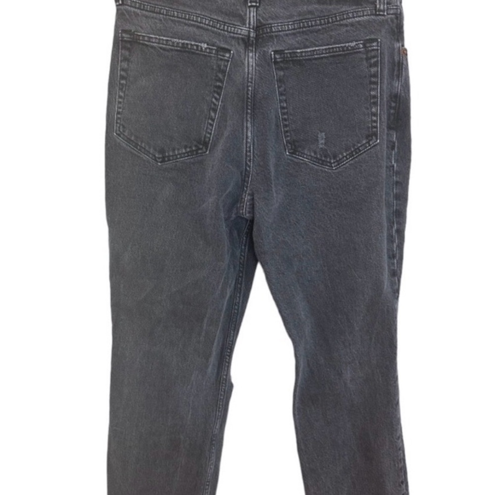 Abercrombie & Fitch 90’s Straight Ultra High Rise Distressed Black Jeans - Picture 5 of 5